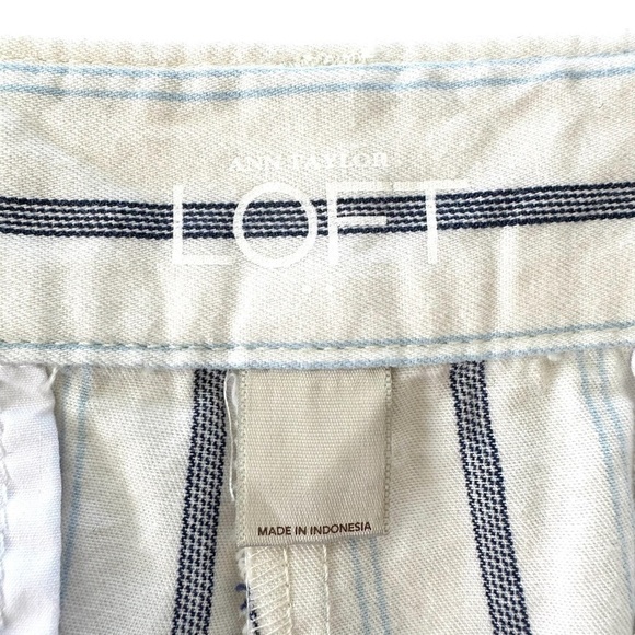 Ann Taylor LOFT striped shorts in 💯 cotton, high waisted - Picture 10 of 14